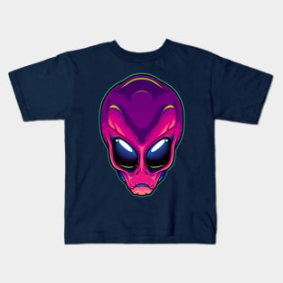 Magenta Alien Kids T-Shirt